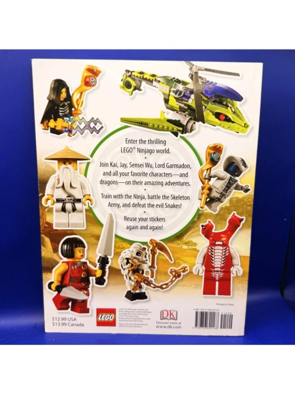 LEGO Ninjago Ultimate 1000 Reusable Sticker Collection Book DK 2012 Partial Used